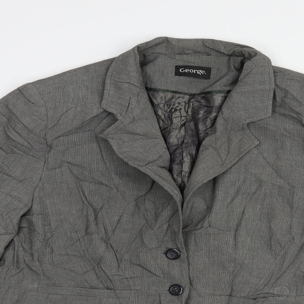 George Womens Grey   Jacket Blazer Size 18  Button