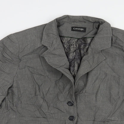 George Womens Grey   Jacket Blazer Size 18  Button