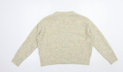 H&M Womens Multicoloured Crew Neck  Acrylic Pullover Jumper Size M