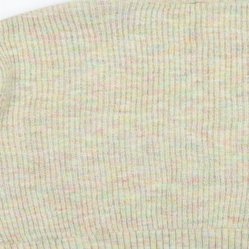 H&M Womens Multicoloured Crew Neck  Acrylic Pullover Jumper Size M