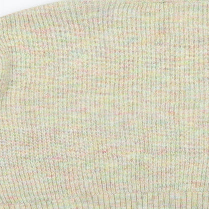 H&M Womens Multicoloured Crew Neck  Acrylic Pullover Jumper Size M