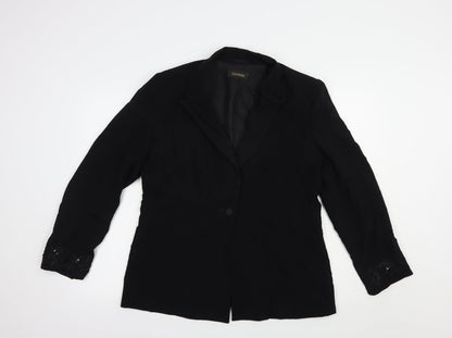 Mosaic Womens Black   Jacket Blazer Size 16  Button