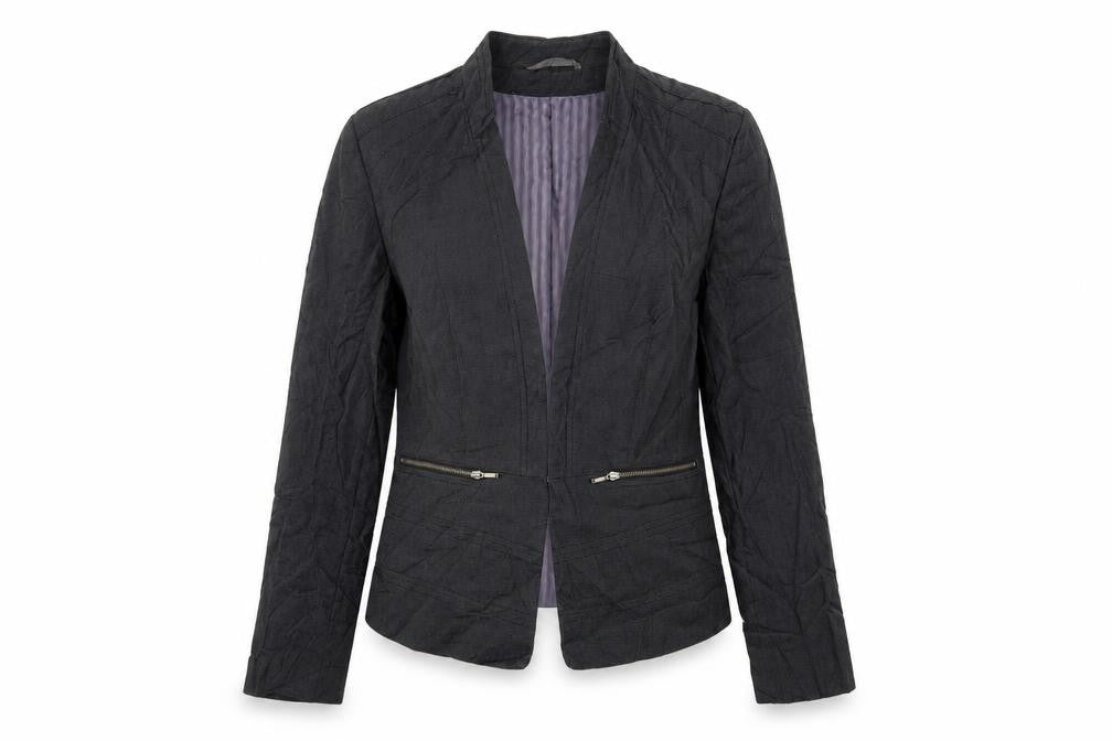 Next Womens Grey   Jacket Blazer Size 12  Hook & Eye