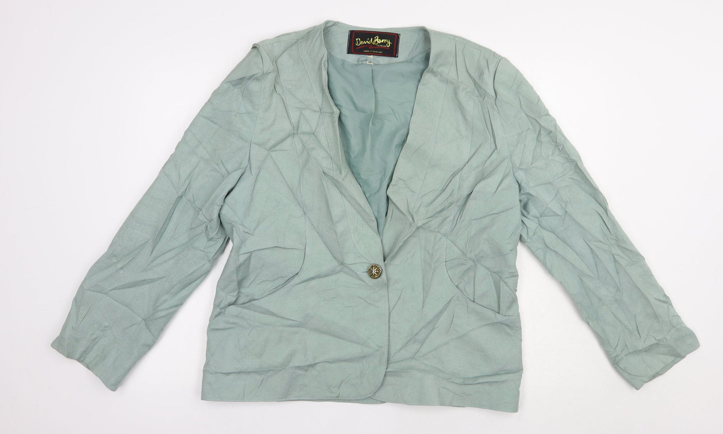 Womens UK Size 16 David Barry Green Jacket