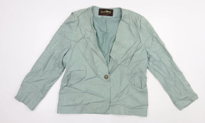 Womens UK Size 16 David Barry Green Jacket