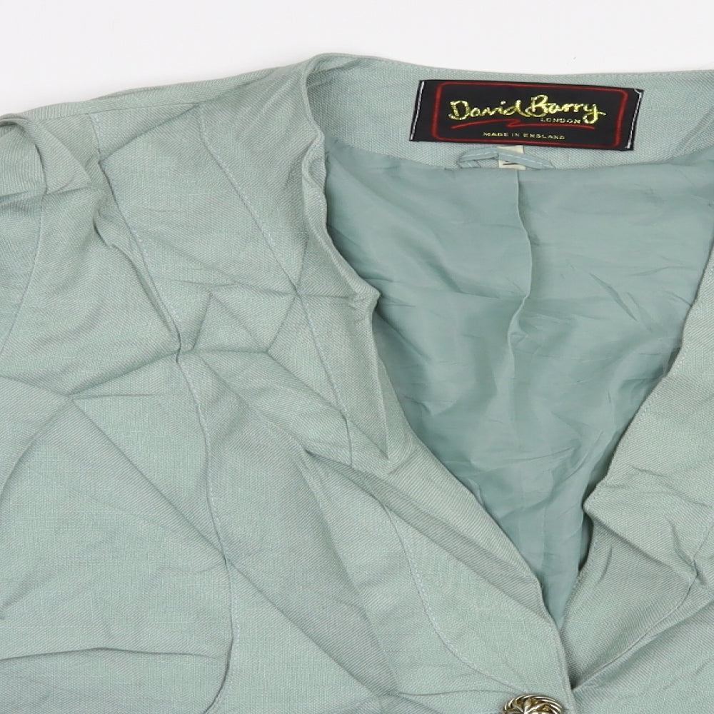 Womens UK Size 16 David Barry Green Jacket
