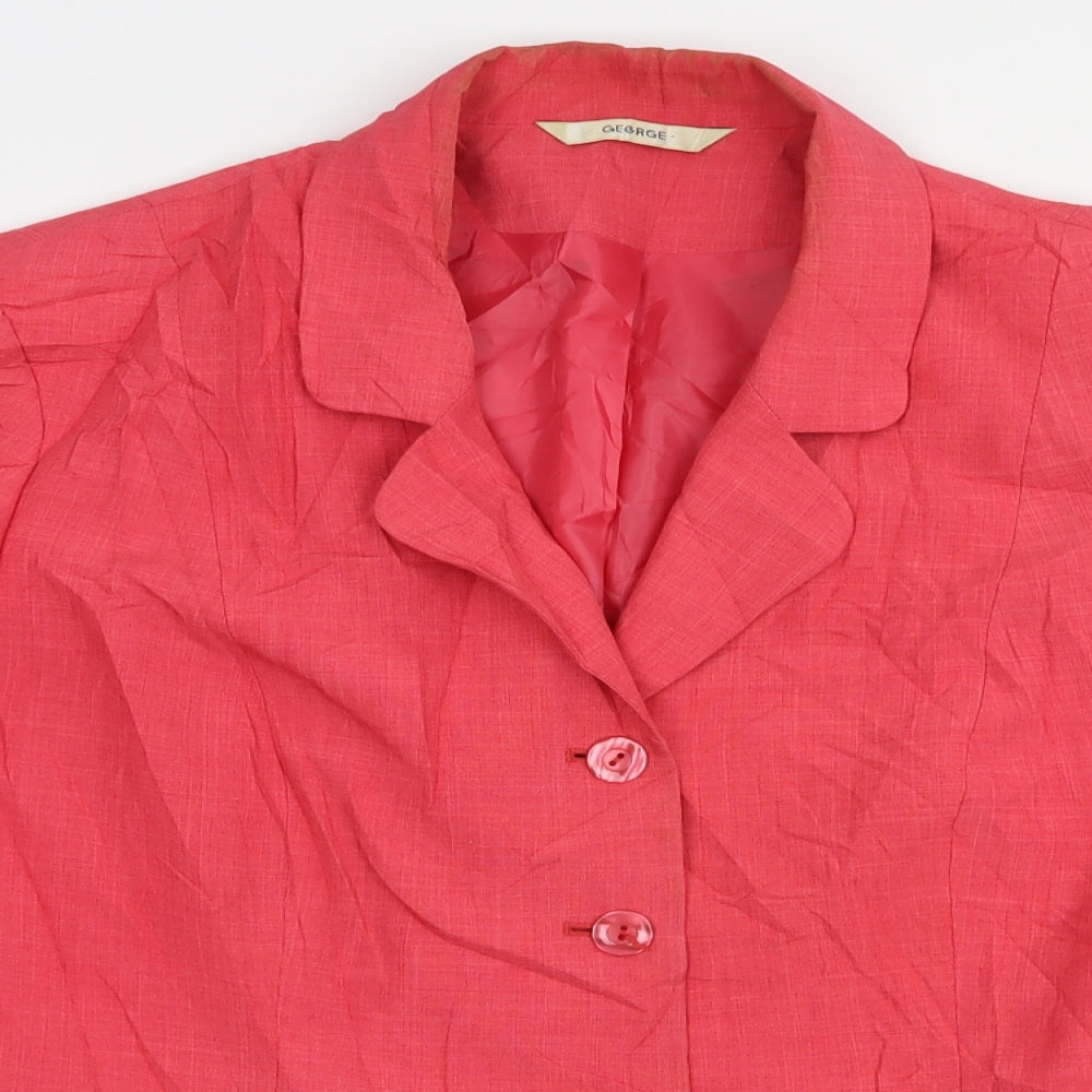 George Womens Pink   Jacket Blazer Size 18  Button
