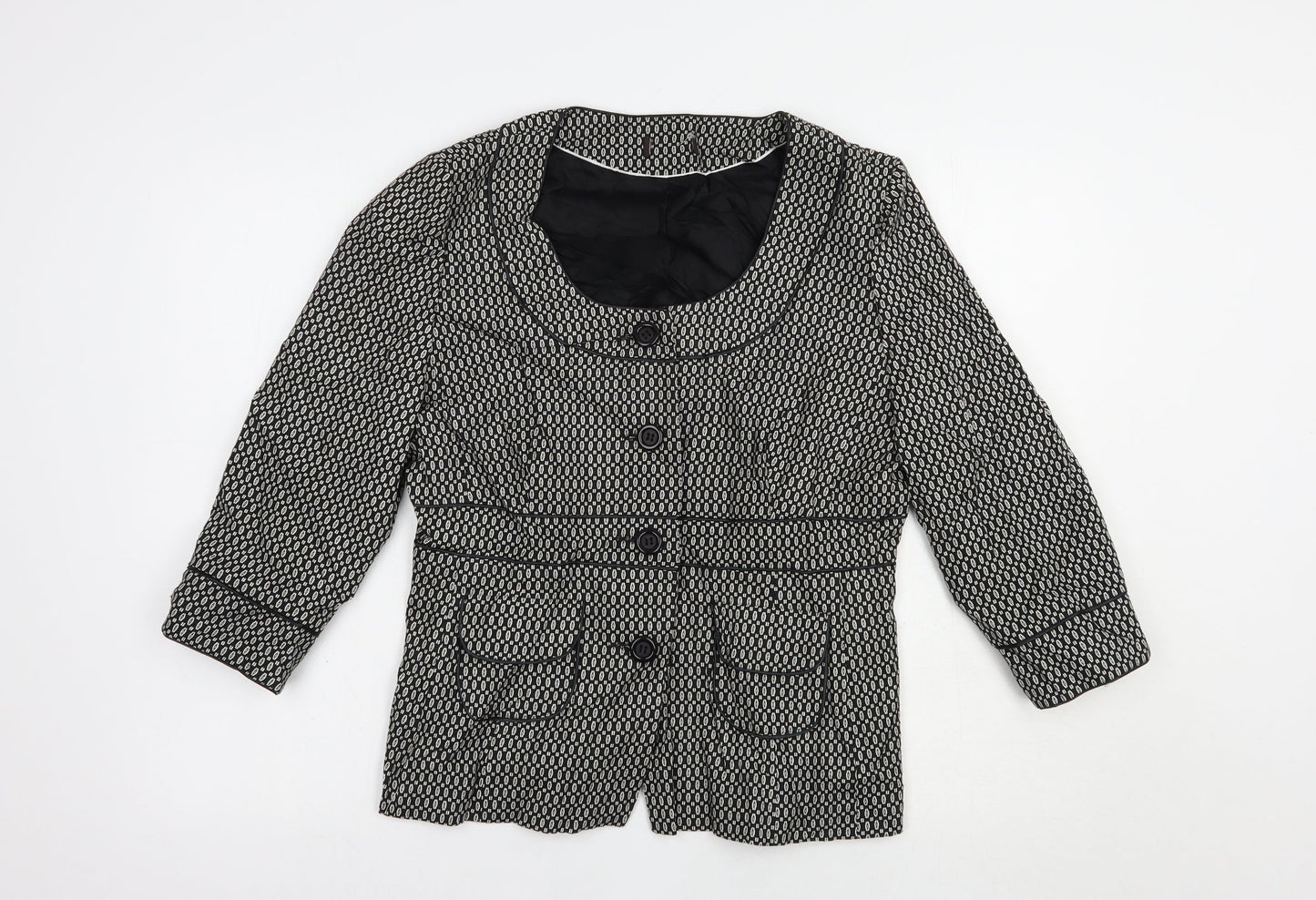 Womens UK Size 14 Preworn Black Jacket