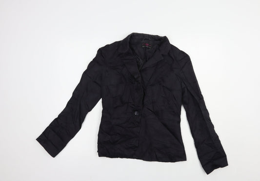 New Look Womens Black   Jacket Blazer Size 10  Button