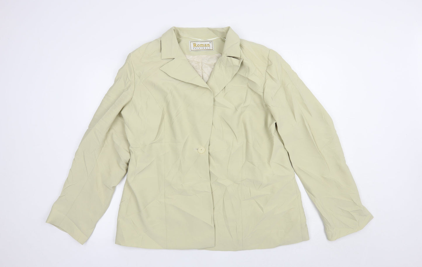 Roman Womens Beige   Jacket Blazer Size 20  Button