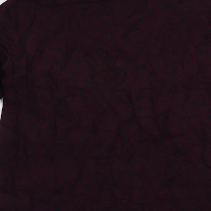 essence Womens Purple Floral  Jacket Blazer Size L  Button