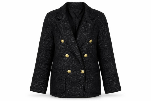 Joanna Hope Womens Black Floral  Jacket Blazer Size 14