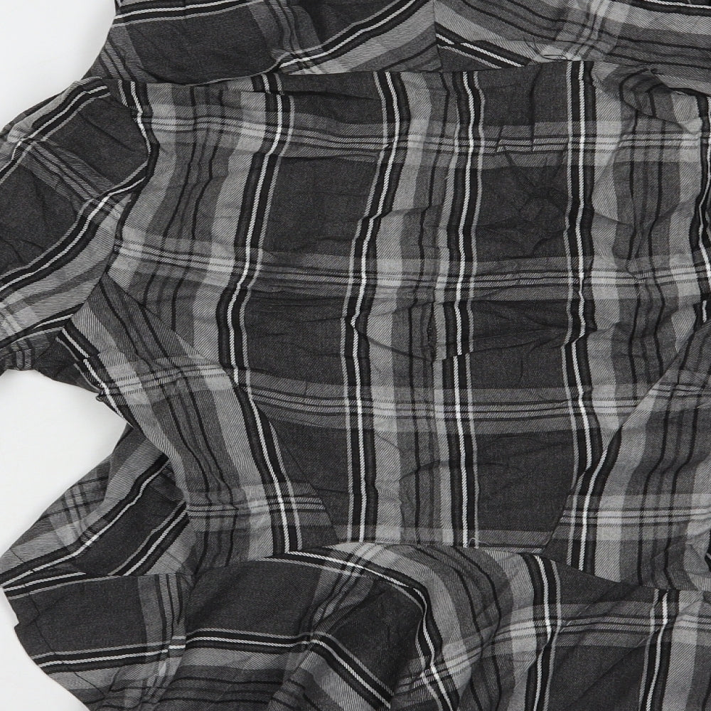 Ribbon Womens Grey Plaid  Jacket Blazer Size 10  Zip