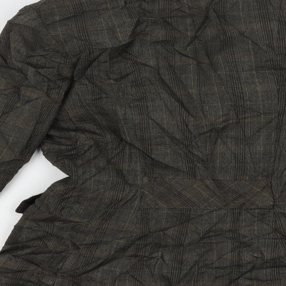 F&F Womens Grey Plaid  Jacket Blazer Size 10  Button