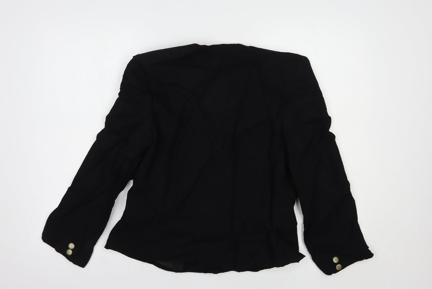 Reldan Womens Black   Jacket Blazer Size 14  Button