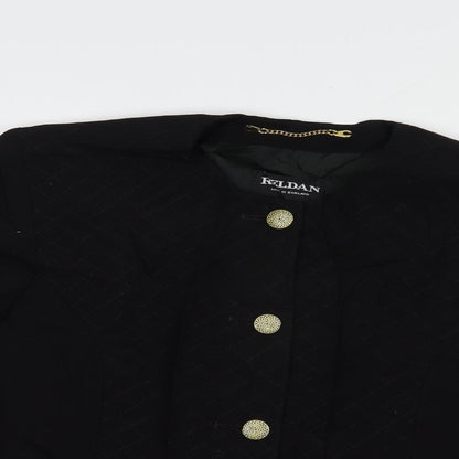 Reldan Womens Black   Jacket Blazer Size 14  Button