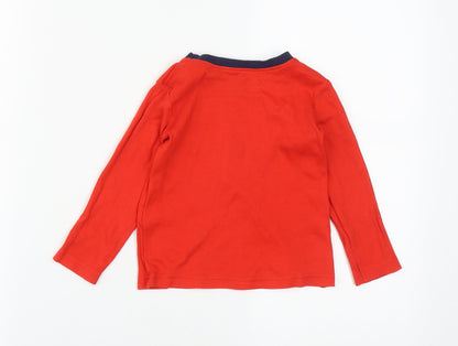 Dunnes Boys Red  Cotton Basic Casual Size 18-24 Months Round Neck  - COOL DUDE
