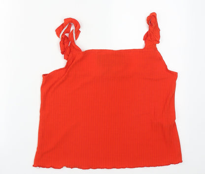 Womens UK Size 18 New Look Orange Cropped Tank