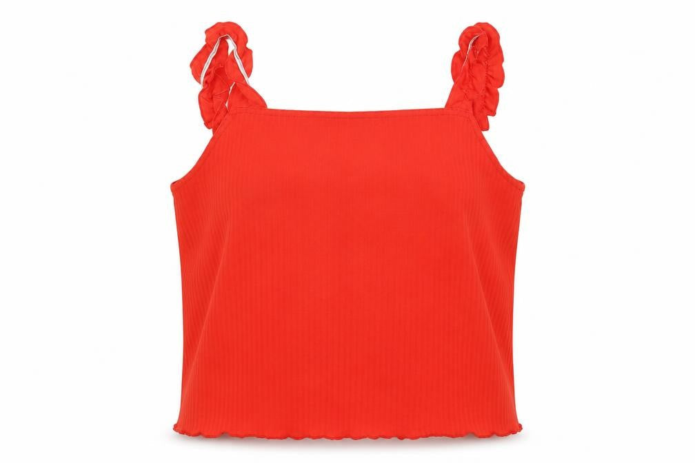 Womens UK Size 18 New Look Orange Cropped Tank