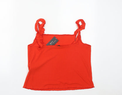 Womens UK Size 18 New Look Orange Cropped Tank
