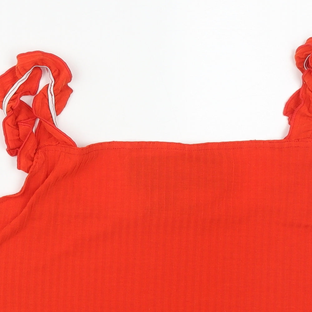 Womens UK Size 18 New Look Orange Cropped Tank
