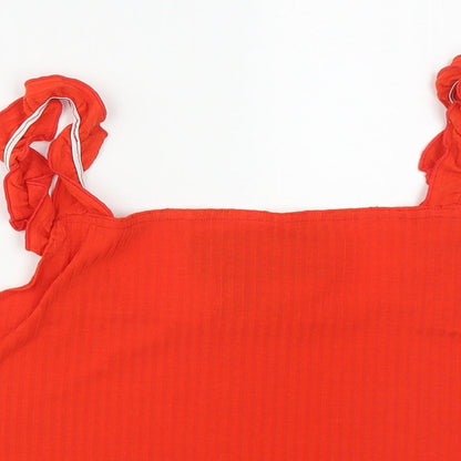 Womens UK Size 18 New Look Orange Cropped Tank