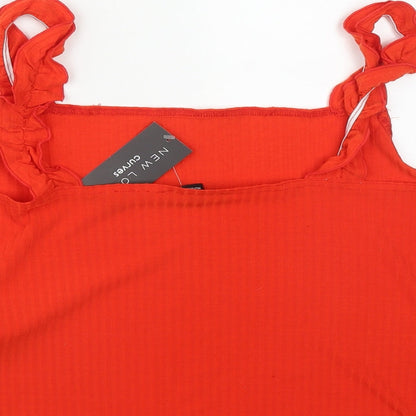 Womens UK Size 18 New Look Orange Cropped Tank