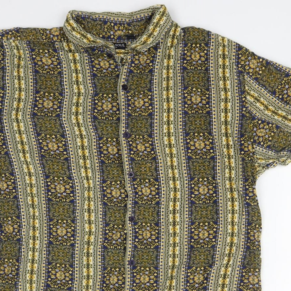 Womens UK Size XL Brave Soul Multicoloured Basic Button-Up
