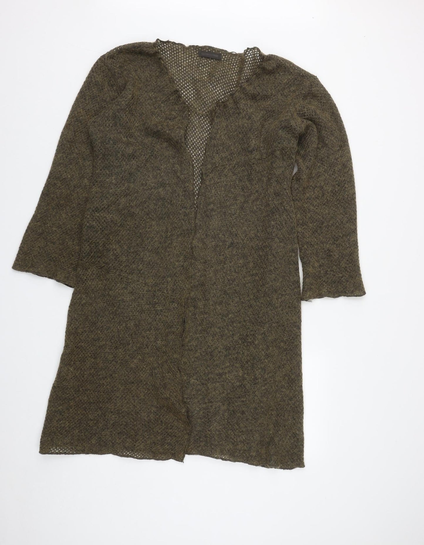 Imagination Womens Green V-Neck  Acrylic Cardigan Jumper Size L