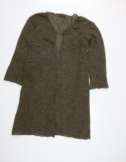 Imagination Womens Green V-Neck  Acrylic Cardigan Jumper Size L