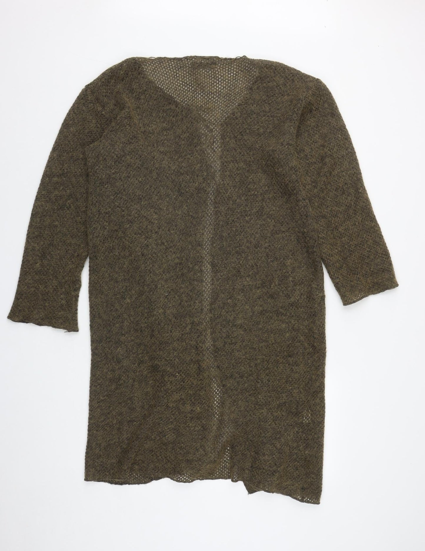 Imagination Womens Green V-Neck  Acrylic Cardigan Jumper Size L
