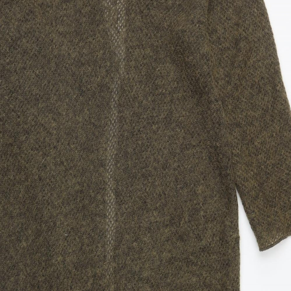 Imagination Womens Green V-Neck  Acrylic Cardigan Jumper Size L