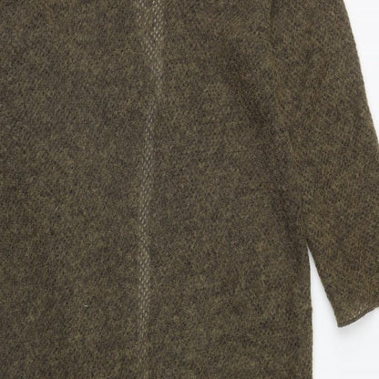 Imagination Womens Green V-Neck  Acrylic Cardigan Jumper Size L