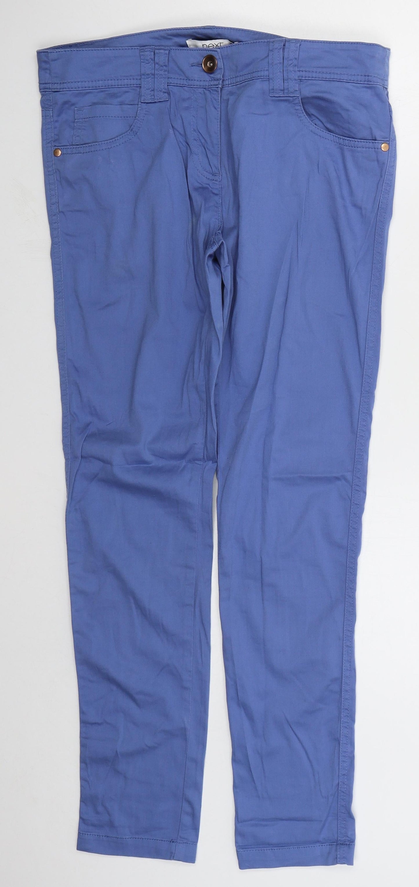 Womens UK Size 10 NEXT Regular Fit  Blue Trousers
