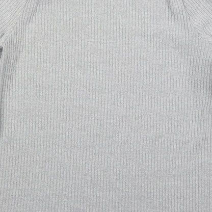 Nutmeg Womens Grey Boat Neck  Polyester Pullover Jumper Size 12