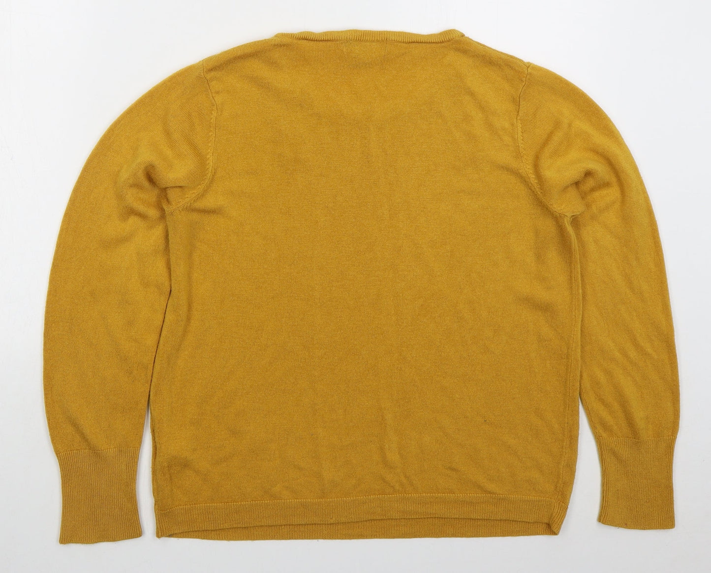 Primark Womens Orange Crew Neck  Acrylic Pullover Jumper Size 14