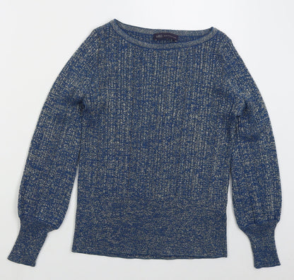 Womens UK Size S Marks and Spencer Blue Pullover Jumper