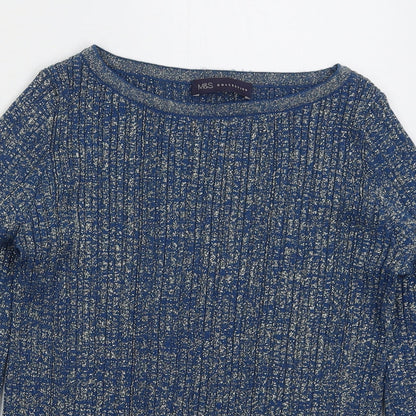 Womens UK Size S Marks and Spencer Blue Pullover Jumper