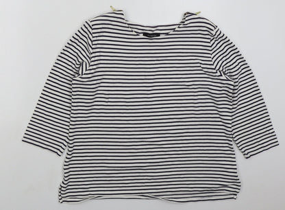 Womens UK Size 16 Marks and Spencer White Pullover Sweatshirt