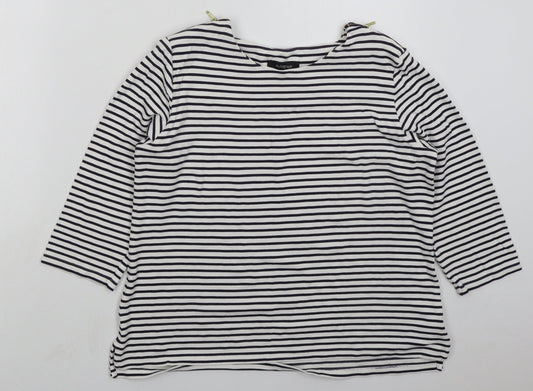 Womens UK Size 16 Marks and Spencer White Pullover Sweatshirt