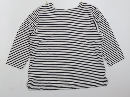 Womens UK Size 16 Marks and Spencer White Pullover Sweatshirt