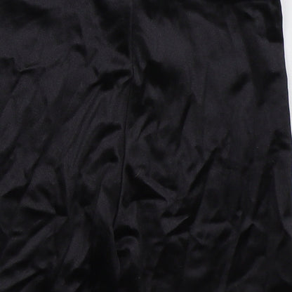 Topshop Womens Black  Nylon Biker Shorts Size 8 L5 in Regular