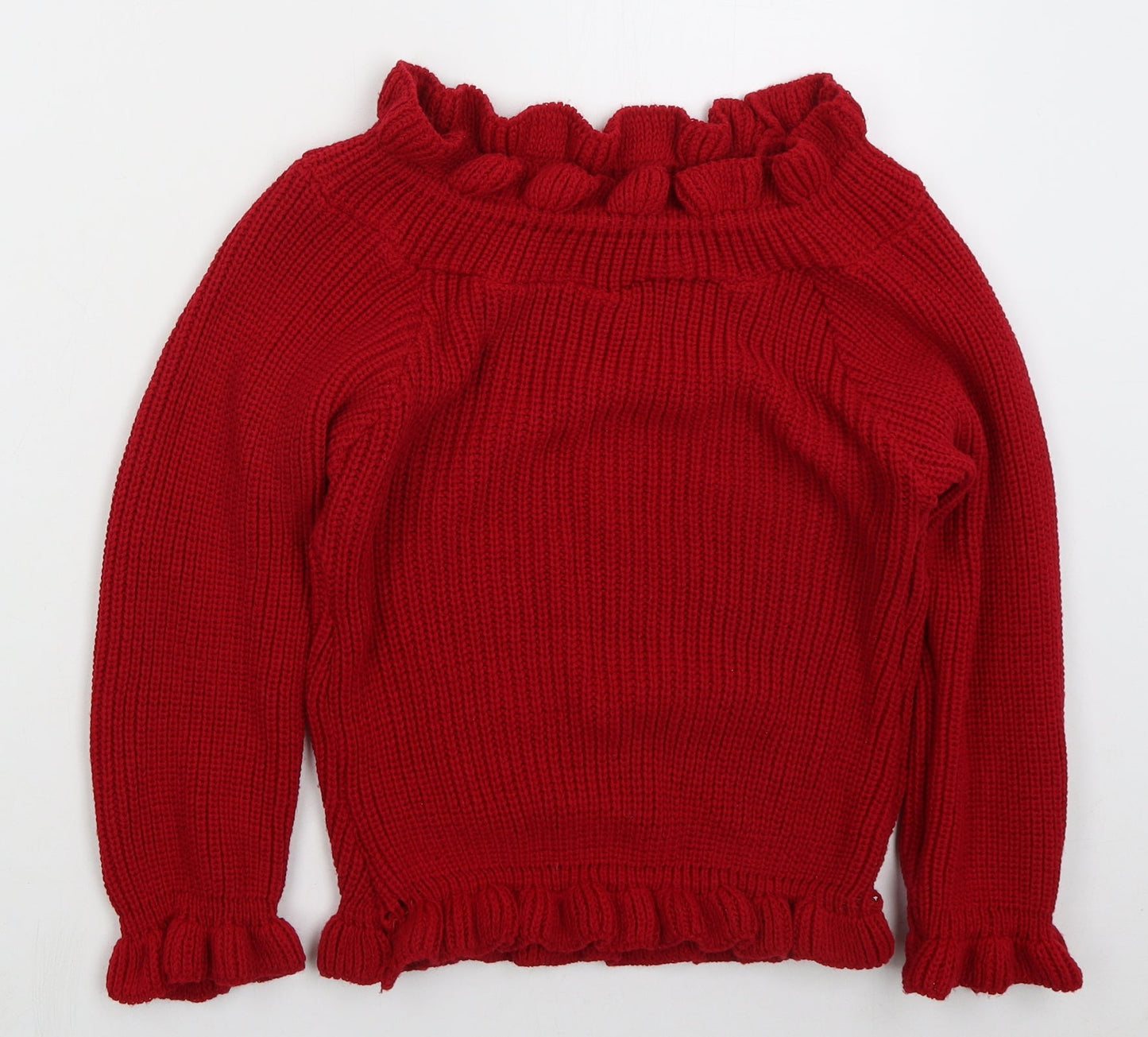 Womens UK Size S Misspap Red Pullover Jumper