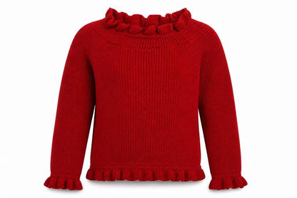 Womens UK Size S Misspap Red Pullover Jumper