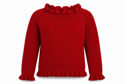 Womens UK Size S Misspap Red Pullover Jumper