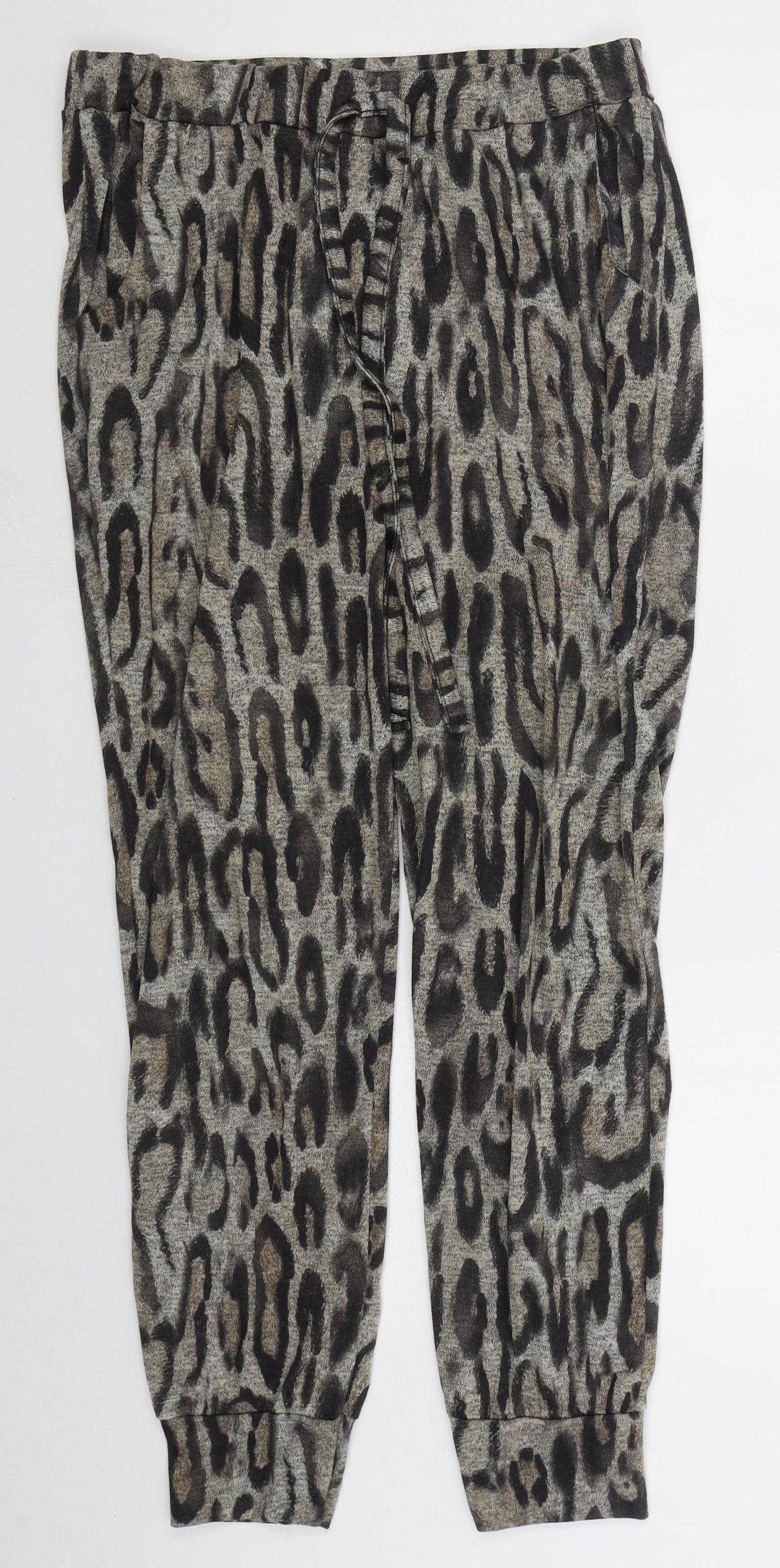 Womens UK Size L New Look Regular Fit Sweatpants Beige Trousers