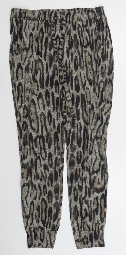 Womens UK Size L New Look Regular Fit Sweatpants Beige Trousers