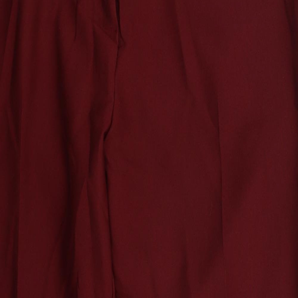 Iymes Womens Red  Cotton Trousers  Size 38 in L29 in Regular Button