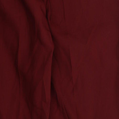 Iymes Womens Red  Cotton Trousers  Size 38 in L29 in Regular Button