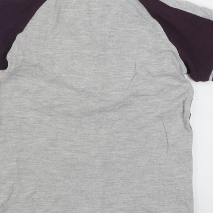 Matalan Boys Grey  Cotton Basic Polo Size 6 Years Collared Pullover
